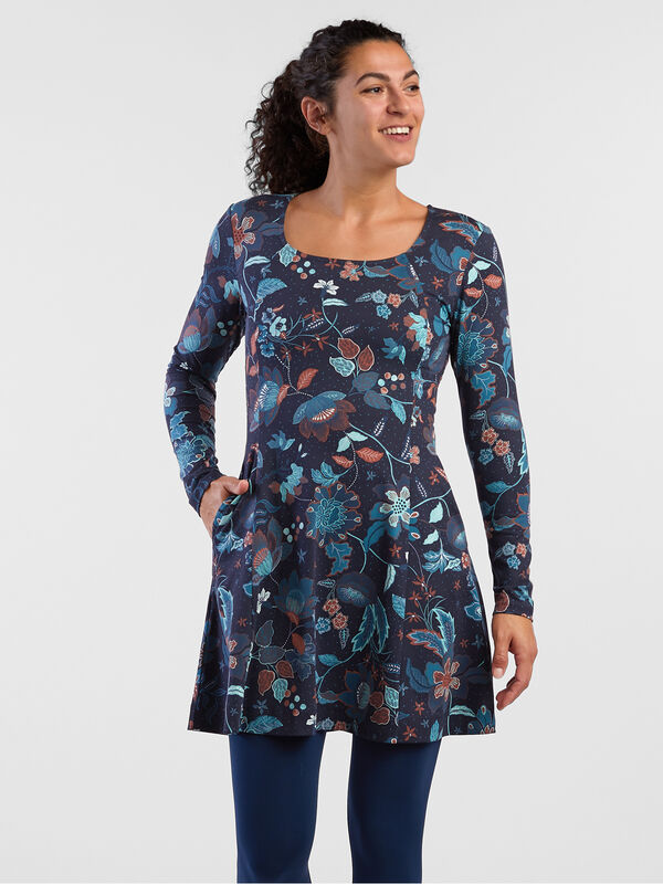 Square Neck Long Sleeve Dress: Dream - Jardin