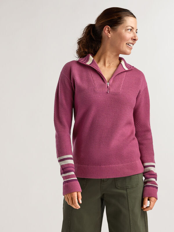 Women's 1/4 Zip Merino Blend Sweater: Kickstart