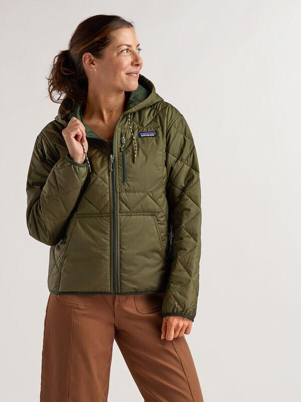 Patagonia Diamond Quilted Bomber Hoodie Jacket