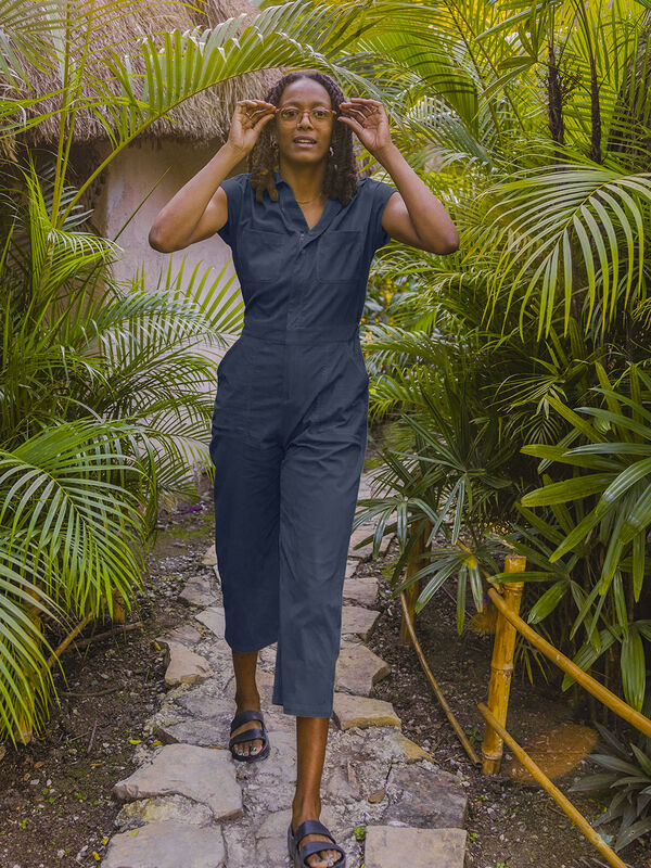 Short Sleeve Jumpsuit: Evelyn - Petite