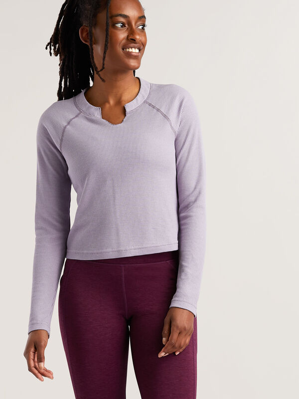 Women’s Long Sleeve Waffle Knit Top Nectar