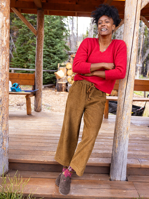 Toad&Co Women’s Pull On Wide Leg Corduroy Pants Cascadia