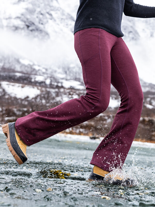 Women’s Fleece Lined Flare Pants – Long