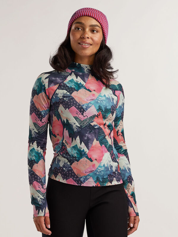 Women's Mock Neck Long Sleeve Base Layer Top