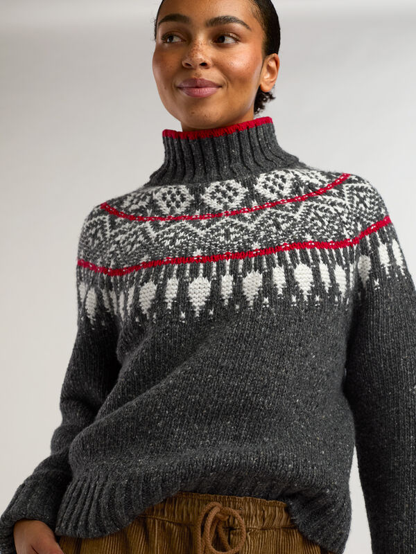 Women's Fairisle Merino Turtleneck Sweater