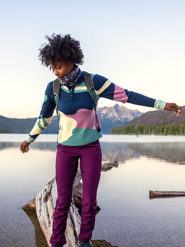 Women's Quarter Zip Merino Ski Sweater