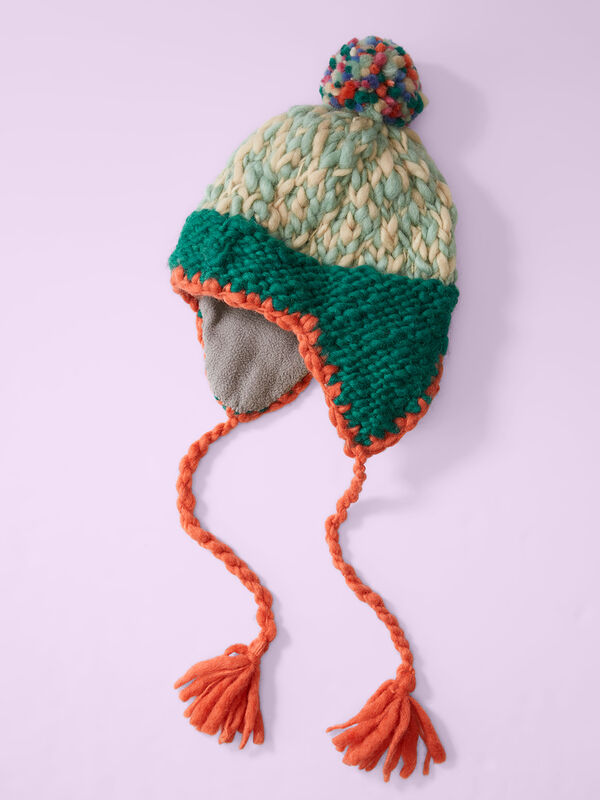 French Knot Women’s Phoebe Handcrafted Wool Earflap Beanie