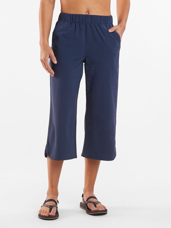 Wide Leg Petite Pants: Slaycation Textured